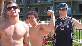 Party boys are drunk and gets out of control by getting naked