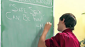 Delicious gay twink action with wild butt bangs