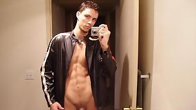 Good looking hunk dudes gets topless showing their upper body