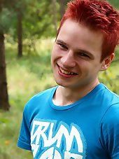 Cute gay euro boy with red hairs