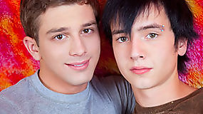 A very attractive combo of playful twinks find a way to enjoy each others cock